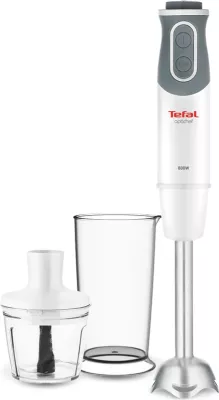Blender dore Tefal Optichef HB641138 800 W 2-në-1 20 shpejtësi Turbo me enë 800 ml + 500 ml, Bardhë/Hirtë