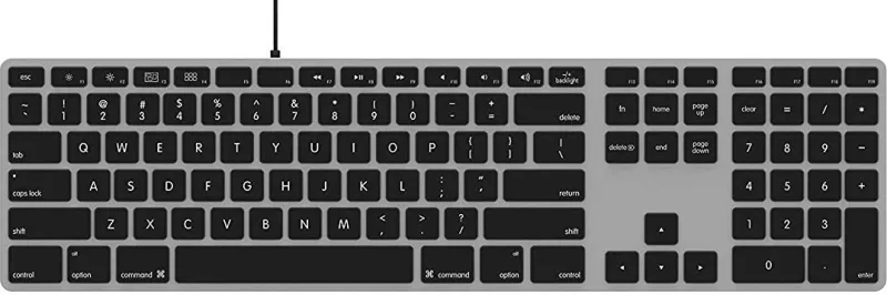 Tastierë Matias me ndriçim RGB për Mac, gri hapësirë