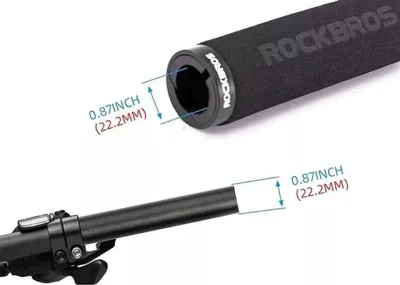Mbështjellës timoni për biçikletë Rockbros BT1001BKBK, sfungjer, zi