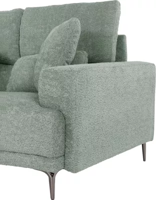 Kënd divani SYMMET FH3269.06, pëlhurë mente, këmbë antracit me shkëlqim, 314x236x90-102H cm
