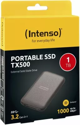 SSD ekstern Intenso TX500 1TB 1000MB/s USB 3.2, kafe