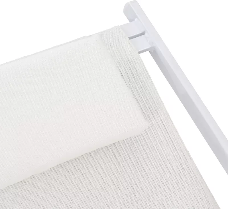 Karrige lounge profesionale KEA FH5076.04 alumini & textilene, ngjyrë e bardhë, 59,5x102,5x94H cm