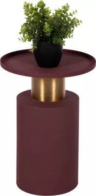 Tavolinë anësore PUNJAB FH4240.06 metalike, ngjyrë tulle-ari/bronz Φ30.5x42H cm