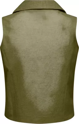 Jelek për femra Jacqueline de Yong Jdymilan Linen S/L Waistcoat Tlr 15366390, e gjelbër ulliri [Madhësia: S]