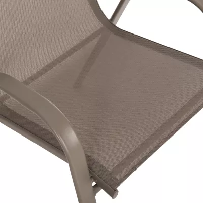 Karrige e jashtme LEON FH5000.04 kornizë metali ngjyrë shampanjë - tekstilene ngjyrë shampanjë 54x70x93H cm