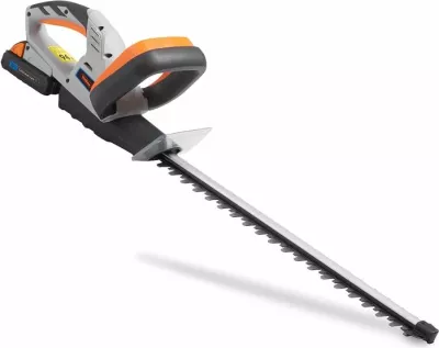 Trimer me bateri për gardh VONHAUS G-Series MPN 2515067 20V MAX 1.5Ah, teh 51 cm, prerje deri 15 mm, gri/portokalli, set me bateri+karikues+mbrojtës tehu