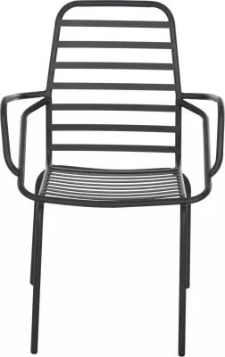 Karrige për jashtë FREE FH6045, metalike, e zezë, 61x53x87H cm