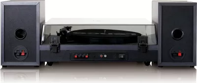 Gramafon Lenco LS-300, Bluetooth, 2 altoparlantë, druri, e zezë