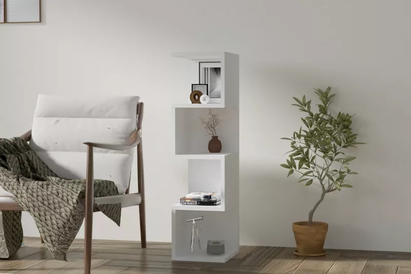 Raft librash Hanah Home, Alin, i bardhë