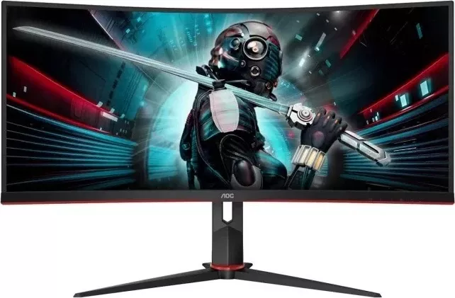 Monitor AOC CU34G2X / BK, 34", 144Hz, i zi/i kuq