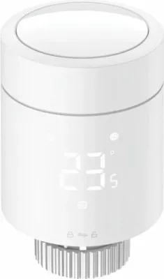 Termostat smart për radiator Aqara W600, Thread/Zigbee/Matter, ekran LED 180°, me 2x AA + 6 adaptera, i bardhë