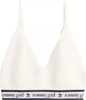 Crop top për femra Tommy Hilfiger Jeans DW0DW22501, krem