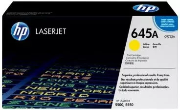 Toner HP 645A C9732A rendiment 9,750–23,700 faqe, e verdhë