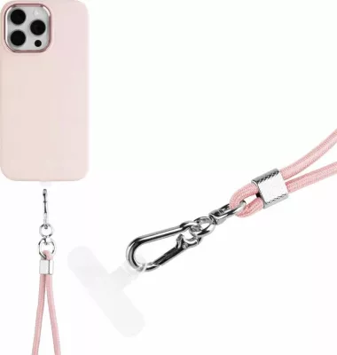 Litar qafe universal për celular Fixed NeckUni 40-76 cm najlon, rozë