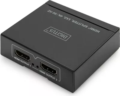Splitter HDMI Digitus 1x2, 4K/30Hz, 2x HDMI, metalik, zi