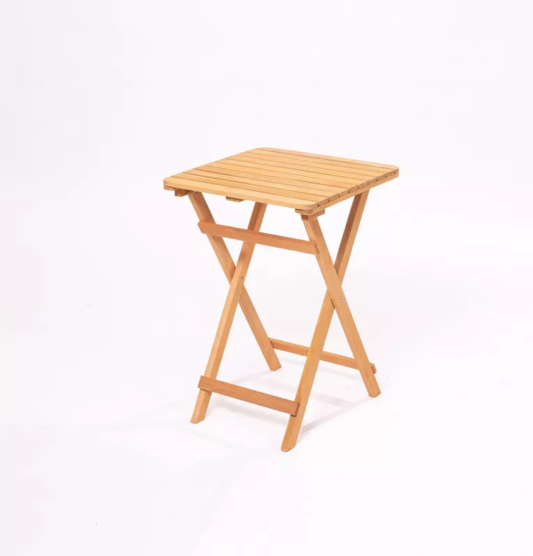 Set tavolinë me karrige për terasë, 3 pjesë, dru ahu, natyrale/krem, Hanah Home My001A
