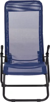 Shezlong relaksues lëkundës, tekstilene blu, metal i zi, SWINGSAND FH6553.05, 142x60x95cm