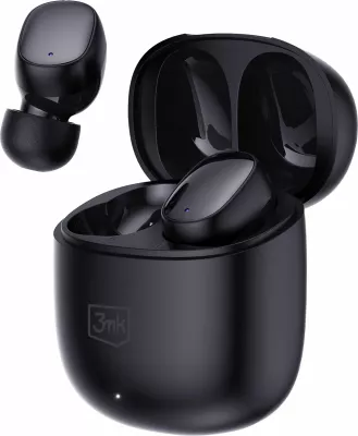 Kufje wireless 3mk FlowBuds, Bluetooth 5.3, të zeza