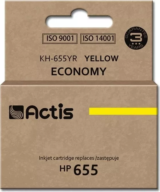 Ngjyrë zëvendësuese Actis KH-655YR për printer HP 655, e verdhë 