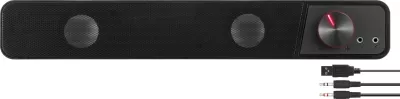 Soundbar Speedlink BRIO, 6 W, 2x5.08 cm, e zezë