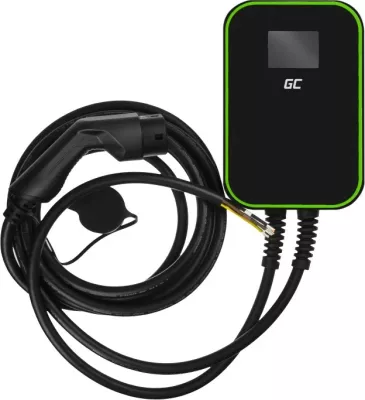 Karikues Green Cell EV për veturë elektrike + kabllo, 22kW, 6m, e zezë
