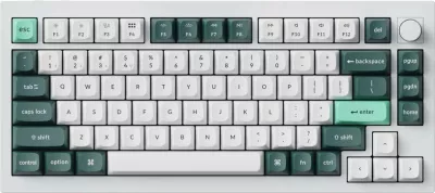 Tastierë mekanike Keychron Q1 HE QMK (Q1H-P1), 75%, Hall Effect, RGB, USB/Bluetooth/2.4GHz, layout US, e bardhë
