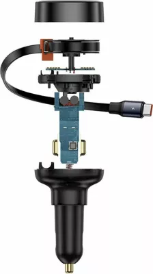 Karikues veture Baseus Enjoyment Pro C00057802111-01, USB-C 60W, kabllë e tërheqshme 0.7 m, i zi