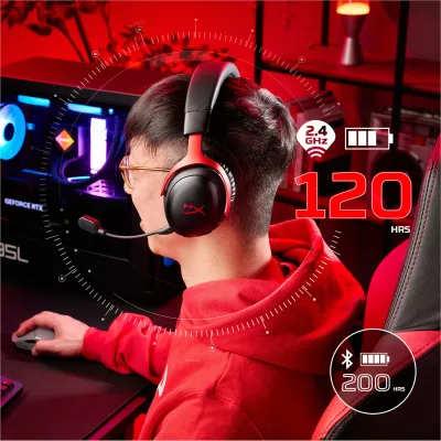 Kufje HyperX Cloud III S Wireless Gaming Headset, Bluetooth 5.3, 120h, të zeza