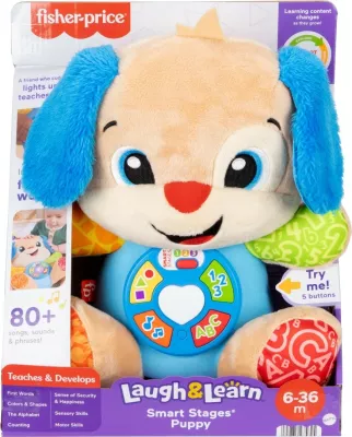 Lodër edukative Fisher Price Laugh & Learn Smart Stages Puppy, JFD27, shumëngjyrëshe
