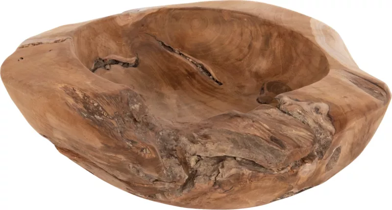 Enë dekorative për tavolinë YOKI FH9629 dru tik Φ50x16Hcm