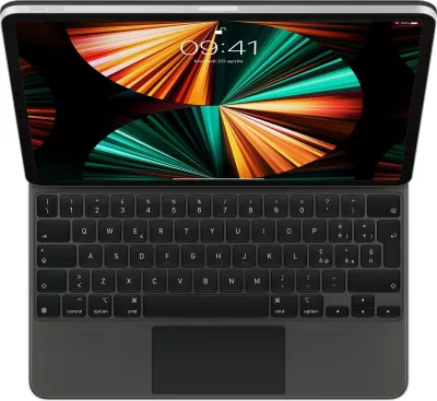 Tastierë Apple MJQK3T/A, QWERTY, Trackpad, iPad Pro 12.9", e zezë