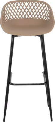 Karrige për bar AVAYA FH8686.13, polipropilenë ngjyrë kapuçino, këmbë metalike të zeza, 46x48x99H cm