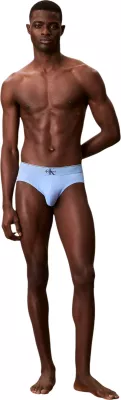 Të brendshme për meshkuj Calvin Klein Underwear HIP BRIEF 3PK LV00NB4471, të zeza - blu [Madhësia: S]