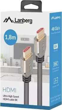 Kabull HDMI LANBERG, V2.1, 1.8M, ngjyrë e zezë