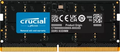 RAM Memorje Crucial CT16G48C40S5 16GB DDR5-4800 (PC5-38400) SODIMM CL40 1.1V, 1 modul, e zezë