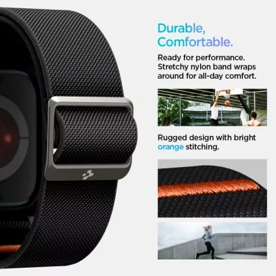 Rrip Spigen Lite Fit PRO për Apple Watch 10, 42mm, i zi