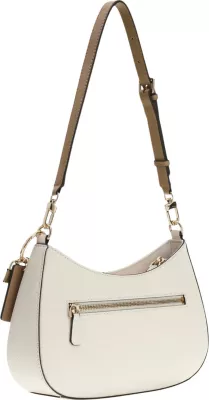 Çantë krahu Guess Noelle II Top Zip HWZG96 72180, bezhë-bardhë