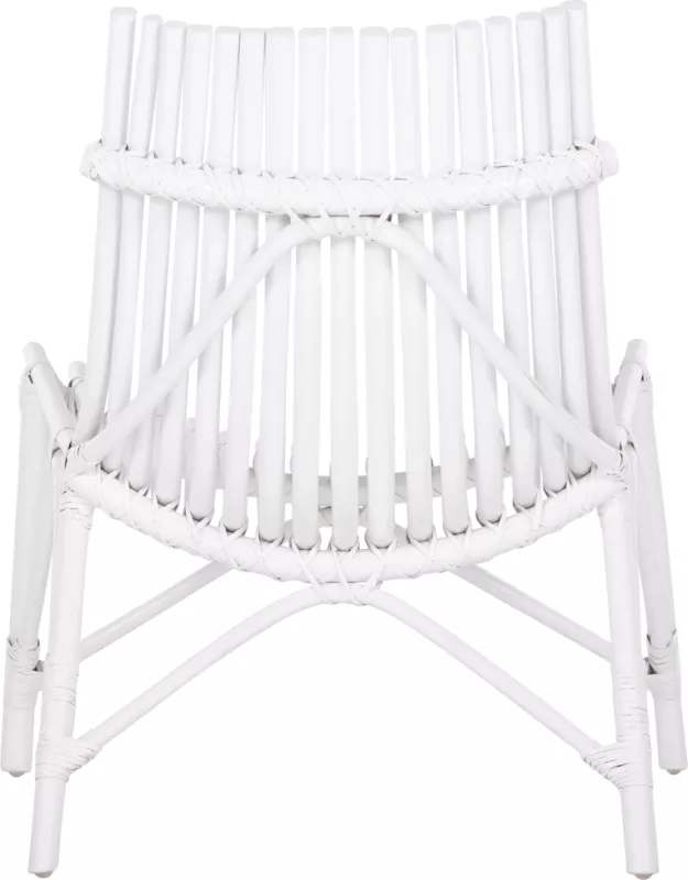 Karrige për jashtë CELLION FH9812.03, shkopinj rattan, ngjyrë e bardhë, 76x72x83H cm