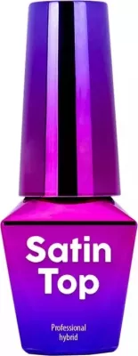 Top coat mat për thonj MollyLac Satin Top për femra, 10g