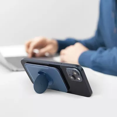 Mbështjellës magnetik për karta UNIQ Flix, për celular, MagSafe, Gri