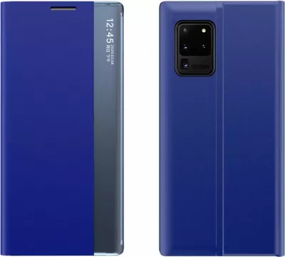 Mbështjellës Hurtel për Samsung Galaxy A02s EU, tip bookcase me kickstand, Blu