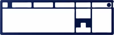 Top plate HyperX Alloy Rise, alumini, navy blue