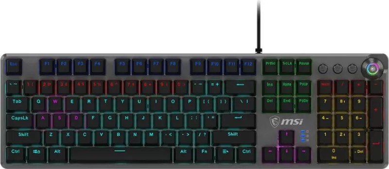 Tastierë gaming MSI FORGE GK-310 RED, mekanike, RGB, full-size, e zezë
