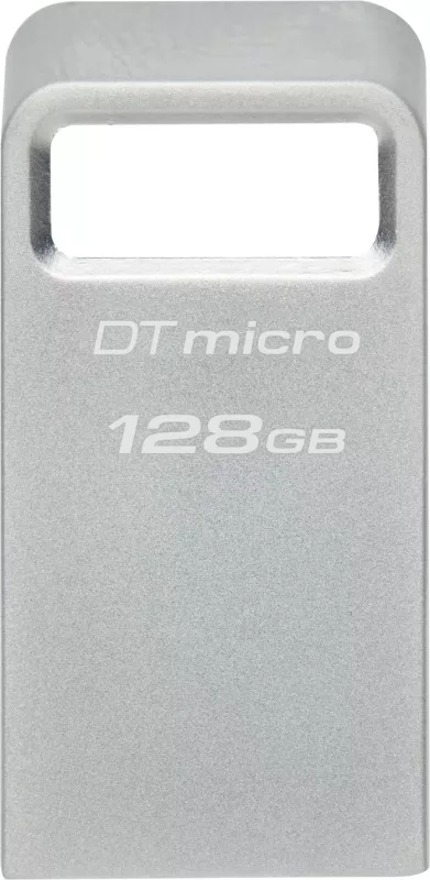 USB Kingston DataTraveler Micro 128GB, USB 3.2 Gen 1, Metal, Silver