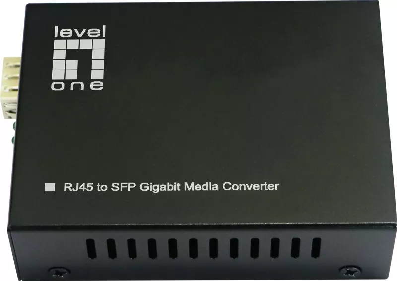 Konvertues rrjeti Level One GVT-2015, RJ45 në SFP, Gigabit, 60W, i zi