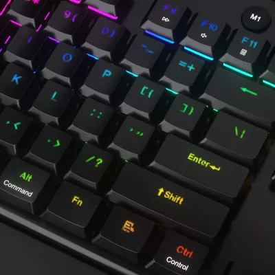 Tastierë mekanike Redragon Horus Pro K618RGB-PRO, full size, Red Switch, USB-C/2.4G/BT, RGB, e zezë
