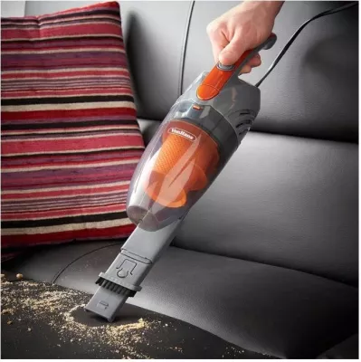 Aspirator dore UV VONHAUS 3007641 550W depo 1.2L filtrimi HEPA, portokalli/gri, set me vegël 2-në-1 + adapter UK/EU