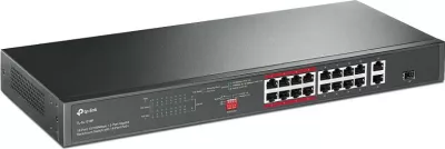 Switch TP-Link TL-SL1218P 16-portë Gigabit PoE, i zi