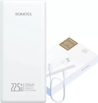 Powerbank Romoss PRC20, 20000mAh, 22.5W, e bardhë
