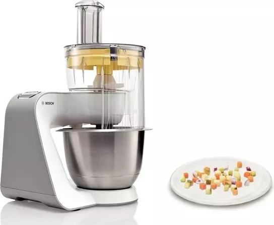 Pajisje përpunuese ushqimesh Bosch MUM 54251, 900W, 3.9 L, çelik inox, e bardhë